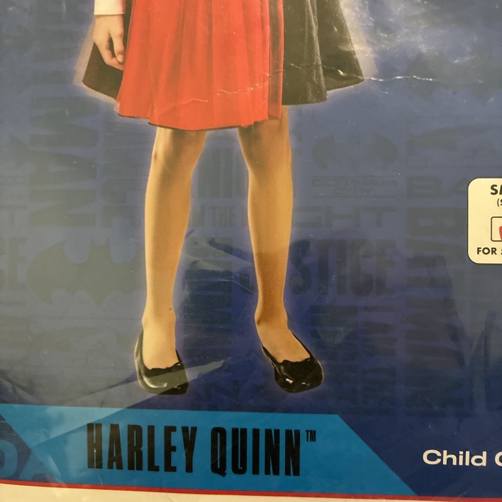 HARLEY QUINN Dress Rubies Halloween Costume girls Size Small 5-7 DC Comics nwt - Picture 5 of 9
